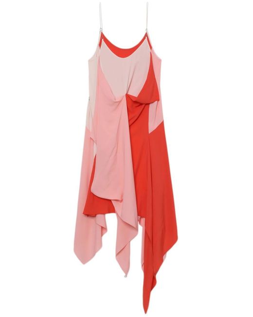 Kiko Kostadinov Red Kleid in Colour-Block-Optik