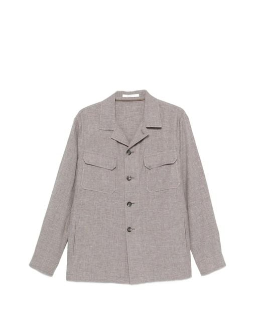 Tagliatore Gray Surchemise Boutonnée À Poche Poitrine for men