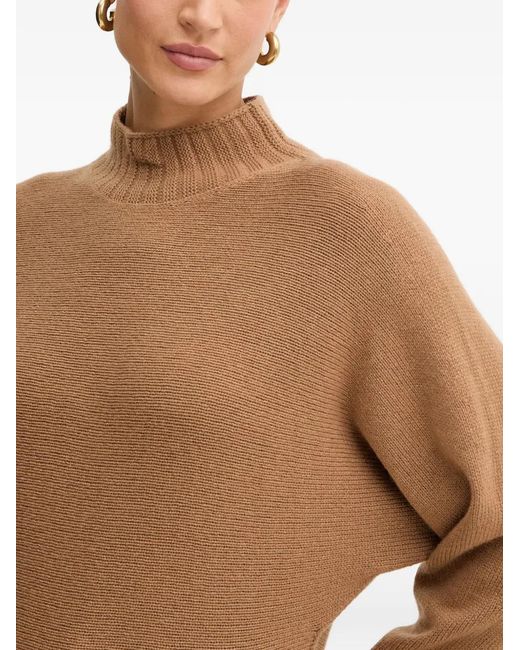 Twinset Brown Mock-Neck Sweater
