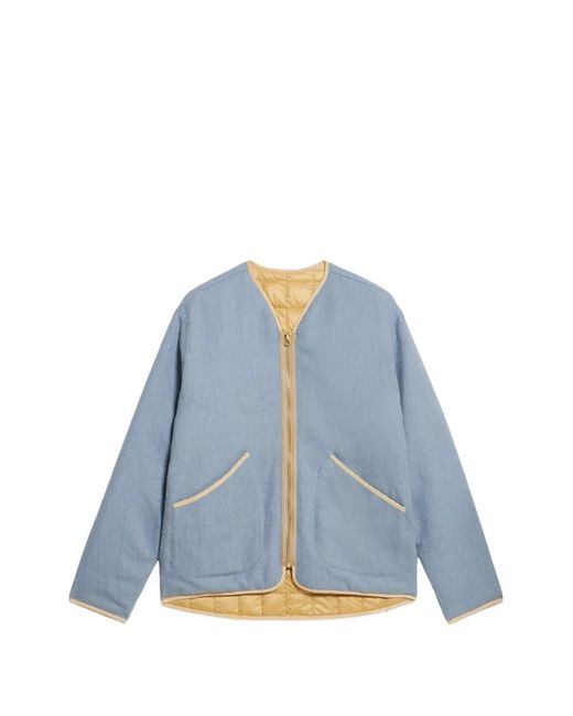 Fortela Blue Patch Pocket Zip Wool Jacket for men