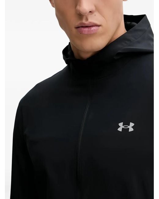 Under Armour Black Velociti Pro Storm Hooded Jacket for men