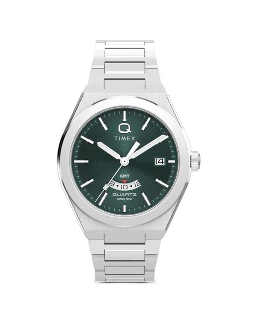 Timex Gray Montre Q Continental Gmt 39 Mm for men