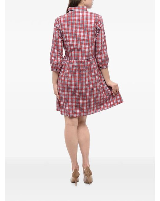 Woolrich Pink Checked Mini Dress
