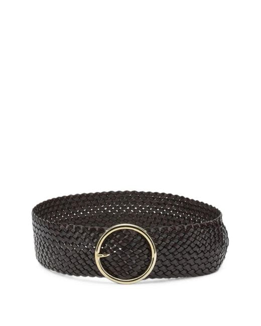 Andersons Black Braided Leather Belt
