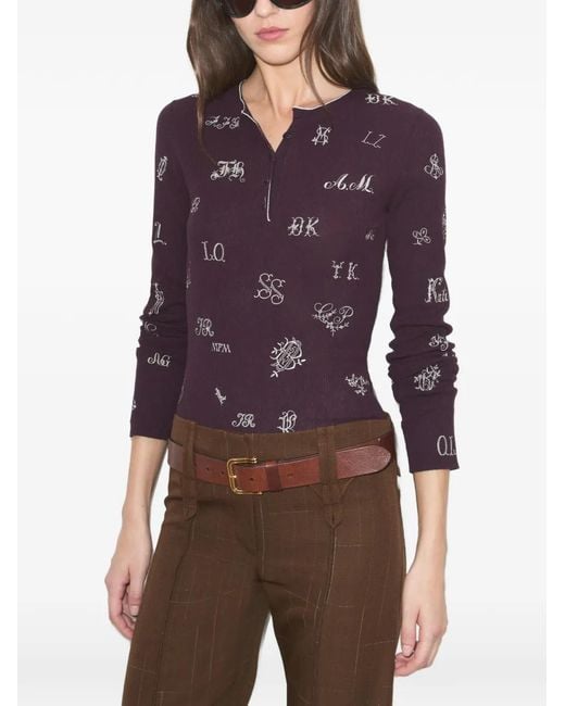 Pull À Broderies Tory Burch en coloris Purple