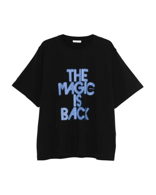 1989 STUDIO Black Slogan-Print T-Shirt for men