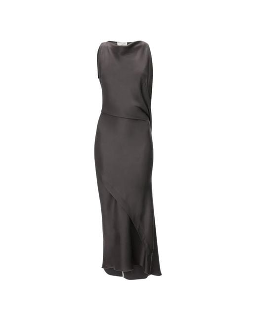 Victoria Beckham Multicolor Robe Kyra Mi-Longue À Design Asymétrique