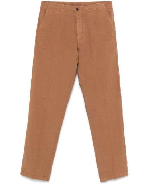 Corneliani Brown Linen Trousers for men