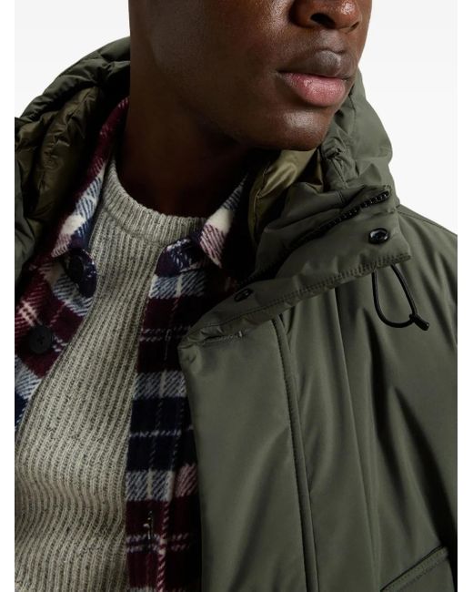 Woolrich Gewatteerd Jack Met Capuchon En Knoopsluiting in het Green voor heren