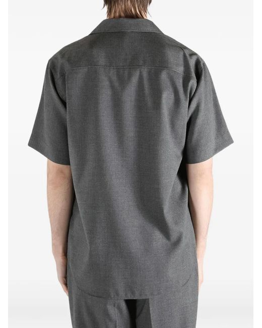 Auralee Gray Summer Twist Short-Sleeve Shirt for men