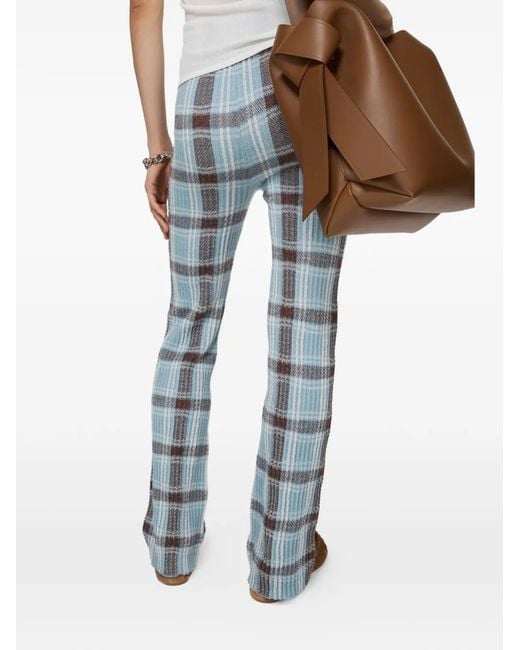 Acne Blue Checked Trousers