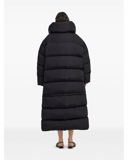 Roberto Cavalli Jassen ,Zwart ,Polyester Gewatteerde Pufferjas Met Hoge Kraag in het Black