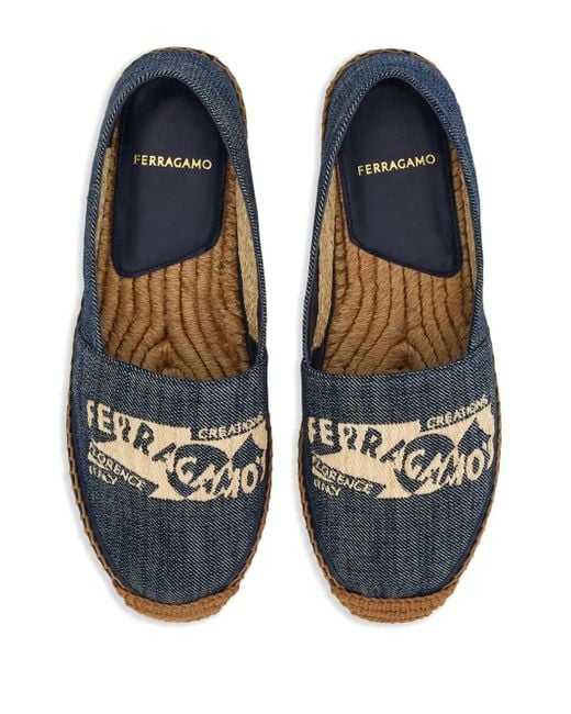 Ferragamo Blue Denim Espadrilles