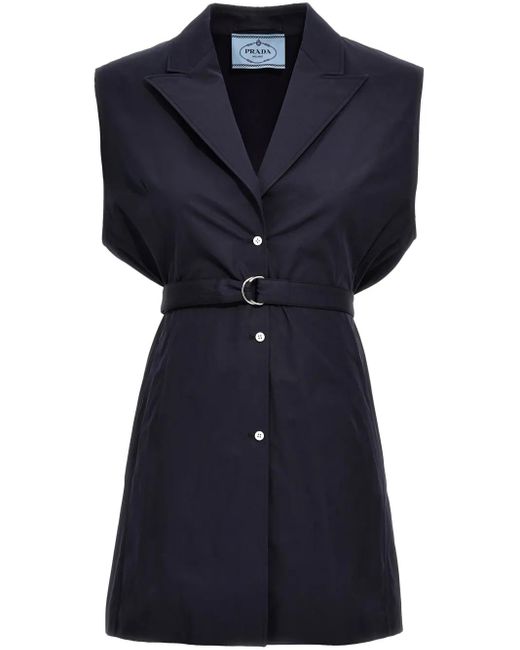 Prada ベルテッド トップ Blue