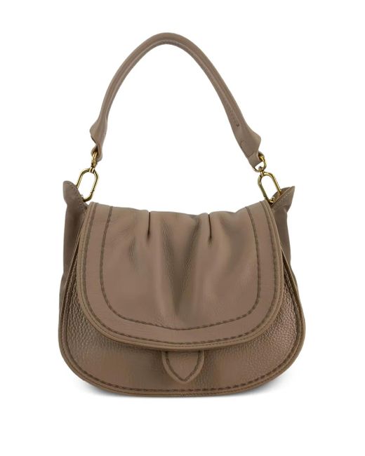 VISONA Brown Sella Leather Shoulder Bag