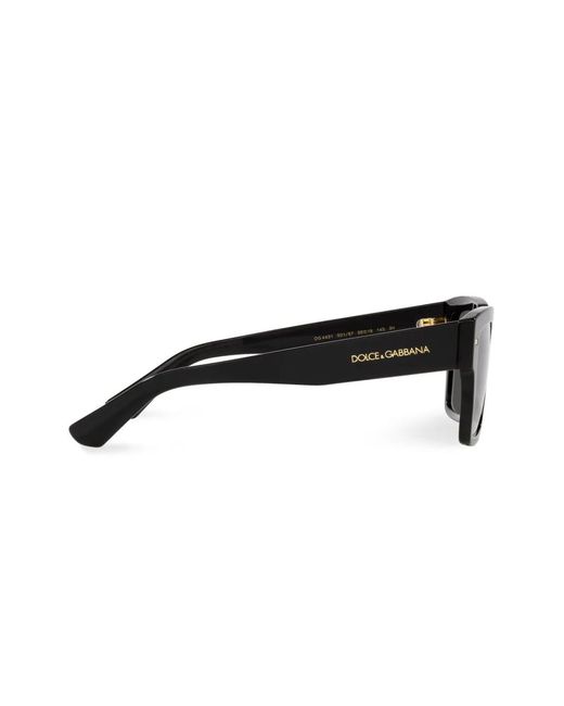 Dolce & Gabbana Black Square-Frame Logo-Arm Sunglasses