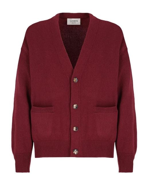 メンズ Laneus Buttoned Cardigan Red