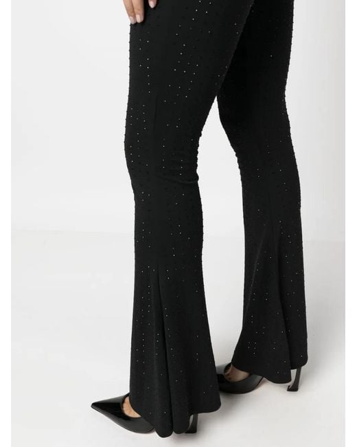 Patrizia Pepe Black Rhinestone-Embellished V-Neck Jumpsuit