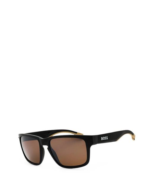 Boss Black Rectangle-Frame Sunglasses for men