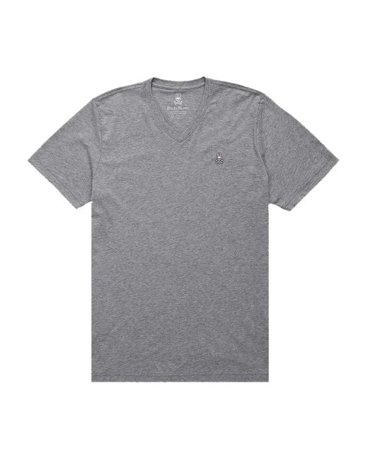 Psycho Bunny Gray V-Neck T-Shirt for men