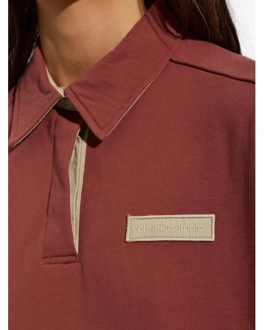 Rethinkit Studios Red Logo-Patch Polo Shirt