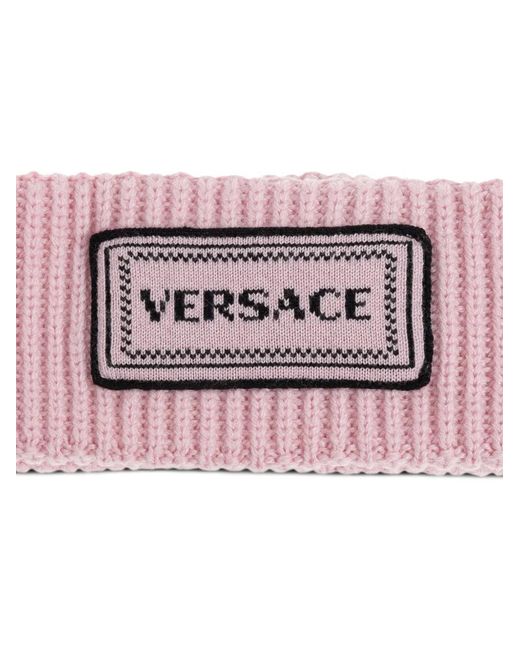 Versace Pink Wool Knit Band