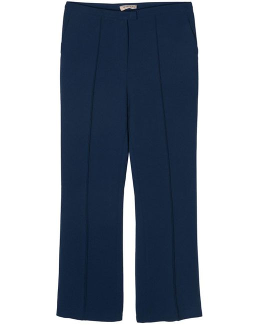 Pantalon droit à plis marqués Blanca Vita en coloris Blue