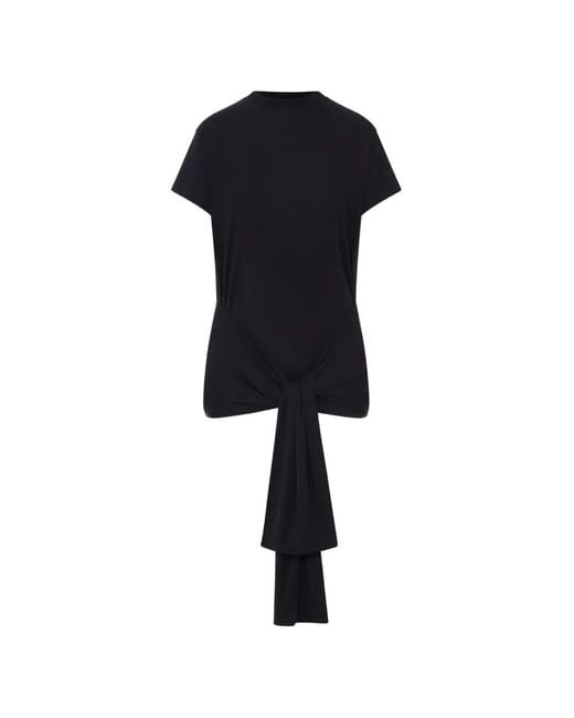 Camiseta Con Lazo Frontal Totême de color Black
