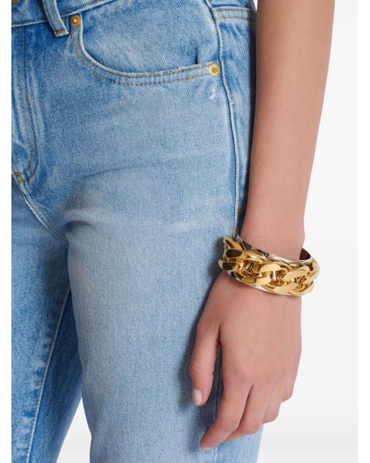 Balmain Armband Verfraaid Met Ketting in het Metallic