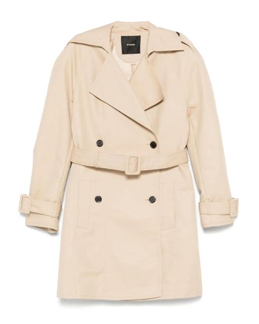 Pinko ダブルトレンチコート Natural