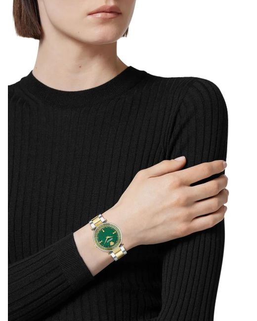 Versace Green Medusa Reve 35Mm Watch