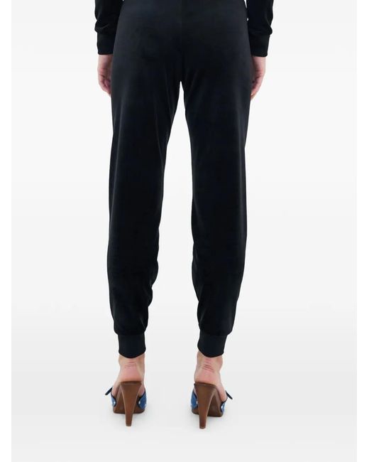 Juicy Couture Black Velour Cuffed Track Pants