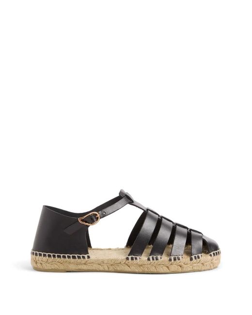 Castaner Black Chios Leather Espadrilles