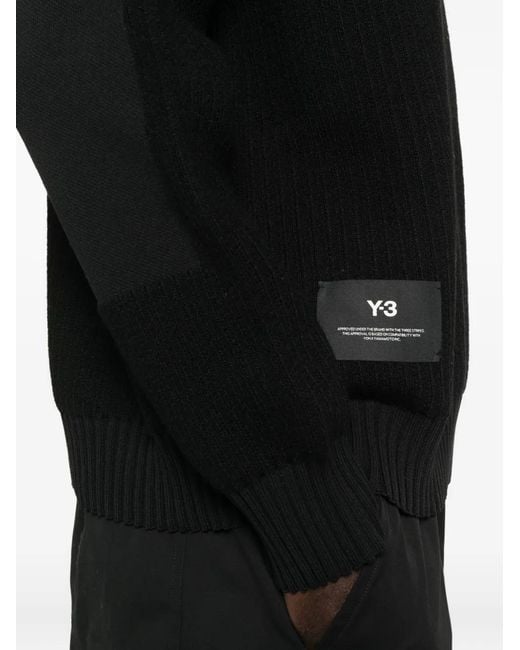 Pull À Design Côtelé Y-3 pour homme en coloris Black