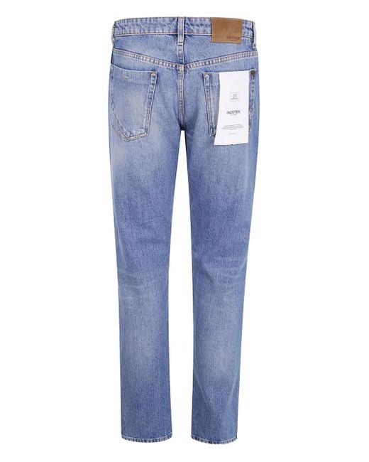 Incotex Blue Washed Jeans for men