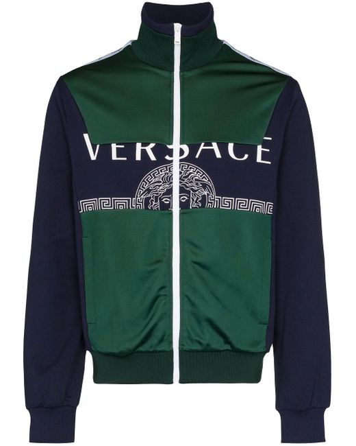 Versace Trainingsjack Met Logoprint in het Green voor heren