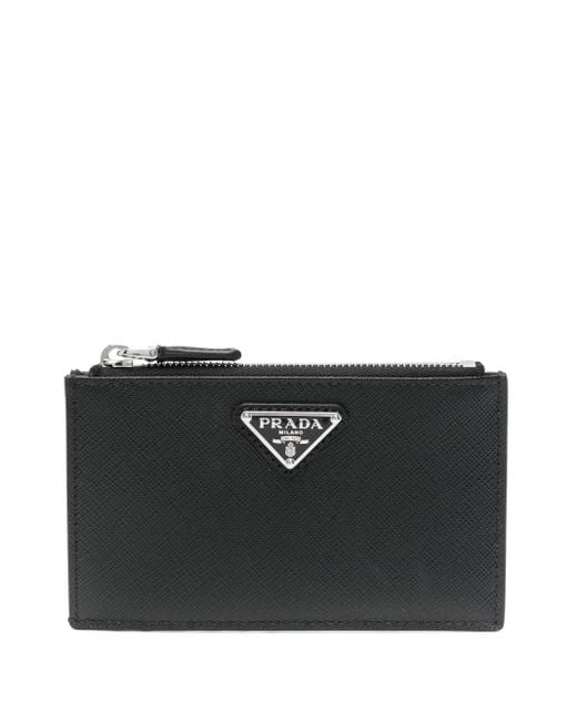 Portafoglio Con Zip di Prada in Black da Uomo