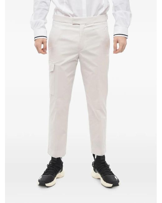 Neil Barrett White Cargo Skinny Trousers for men