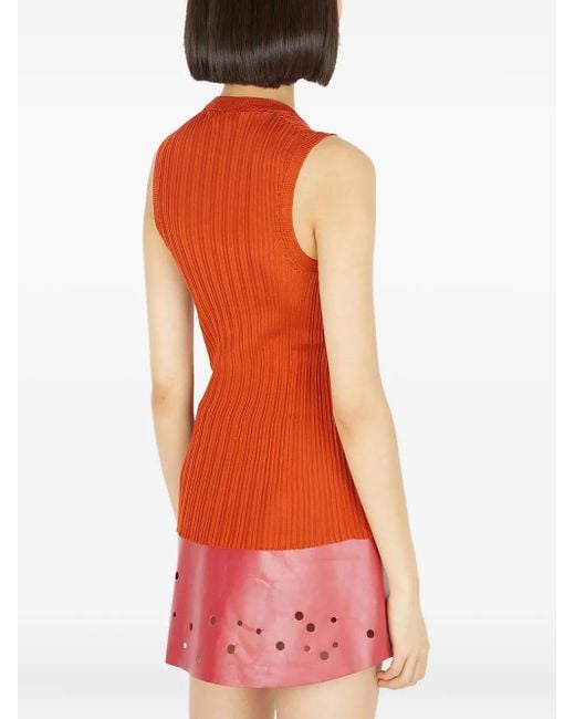DURAZZI MILANO Geribbelde Top in het Red