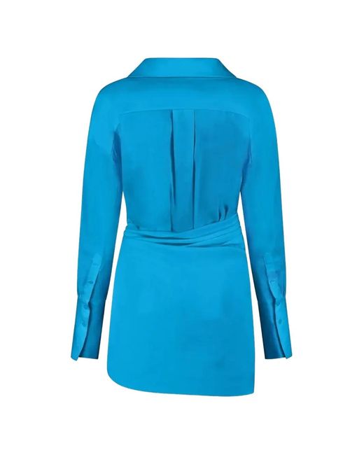 GAUGE81 Blue Gewickeltes Kleid Mit Tulpenrock