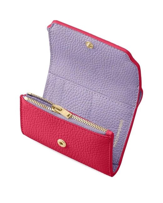 Maison De Sabre Pink Leather Trifold Wallet