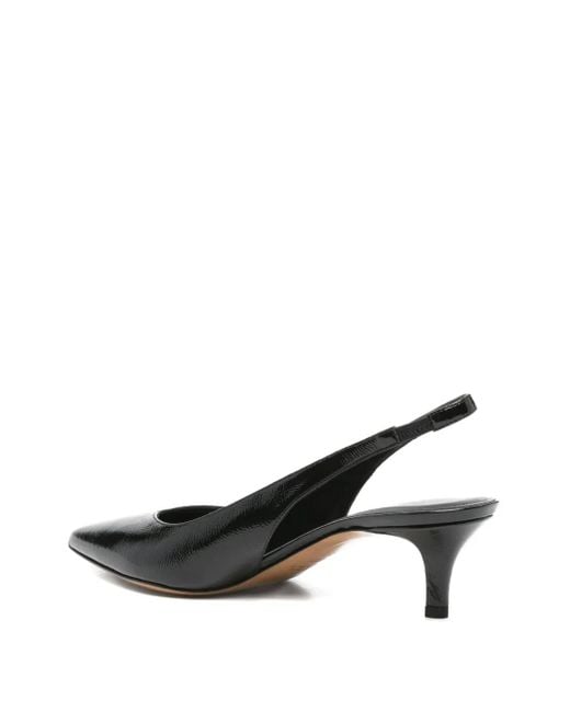 Isabel Marant Black Pointed-Toe Slingback Pumps