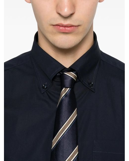 Truzzi Blue Button-Down Collar Shirt for men
