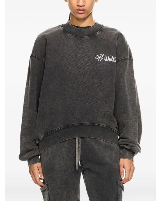 Off-White c/o Virgil Abloh Gray Off Marker Sweatshirt