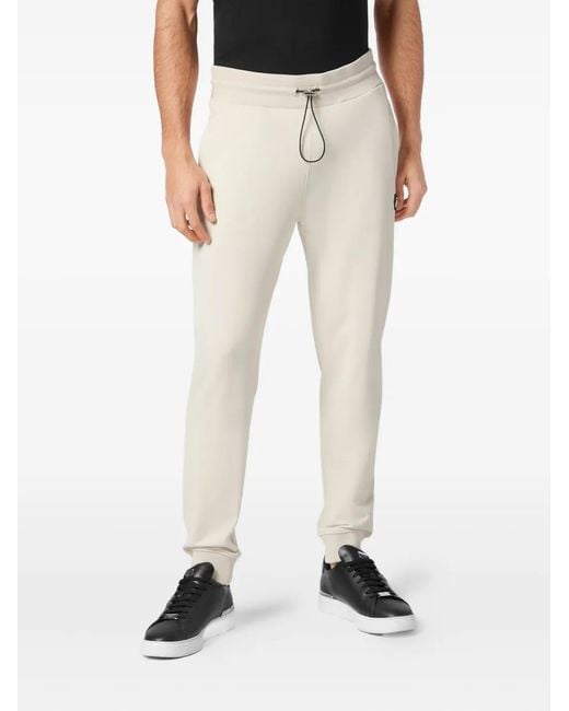 Philipp Plein White Logo-Patch Track Pants for men