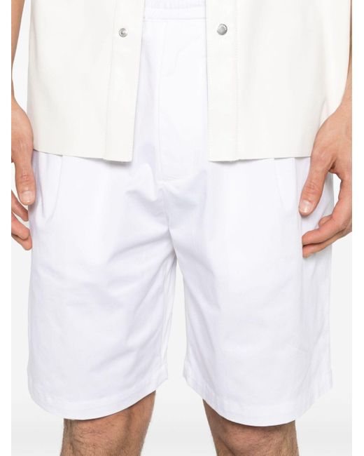 Low Brand Chino-Shorts mit Stretchbund in White für Herren
