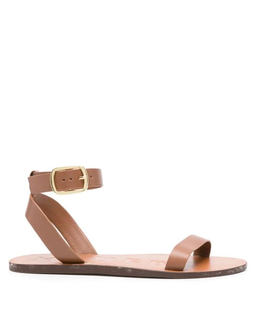 Manebí Pink Chloe Single-Band Buckle Sandals