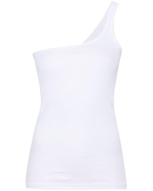 Isabel Marant White One-Shoulder Ribbed Top