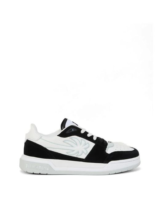 Palm Angels White Palm Basketball Lea Lace-Up Sneakers for men