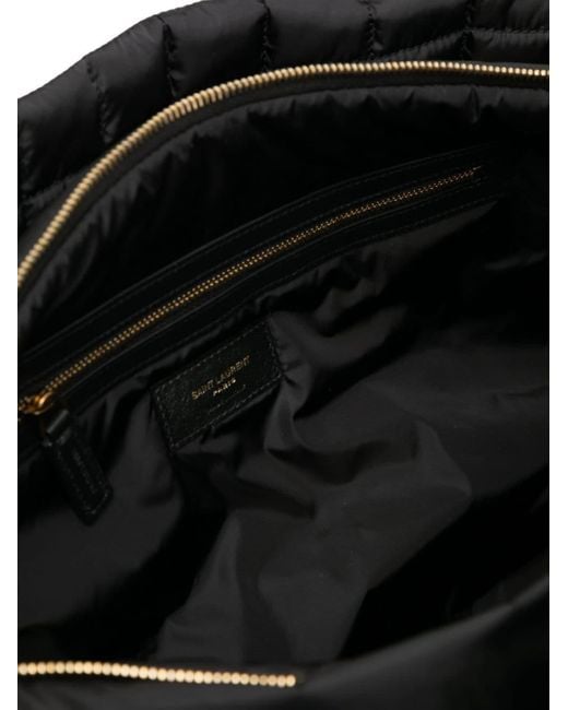 Saint Laurent Black Gloria Quilted Satchel Bag